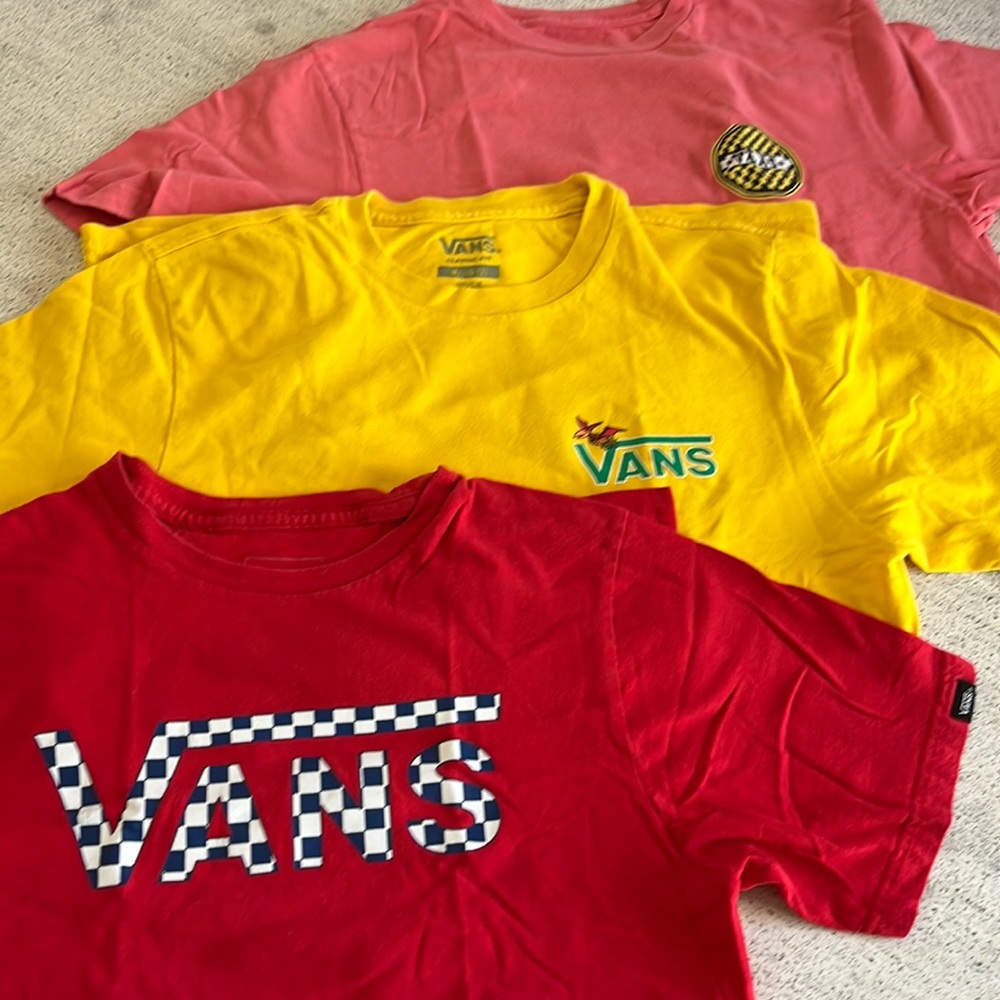Three Vans Tee Shirts in Youth Medium